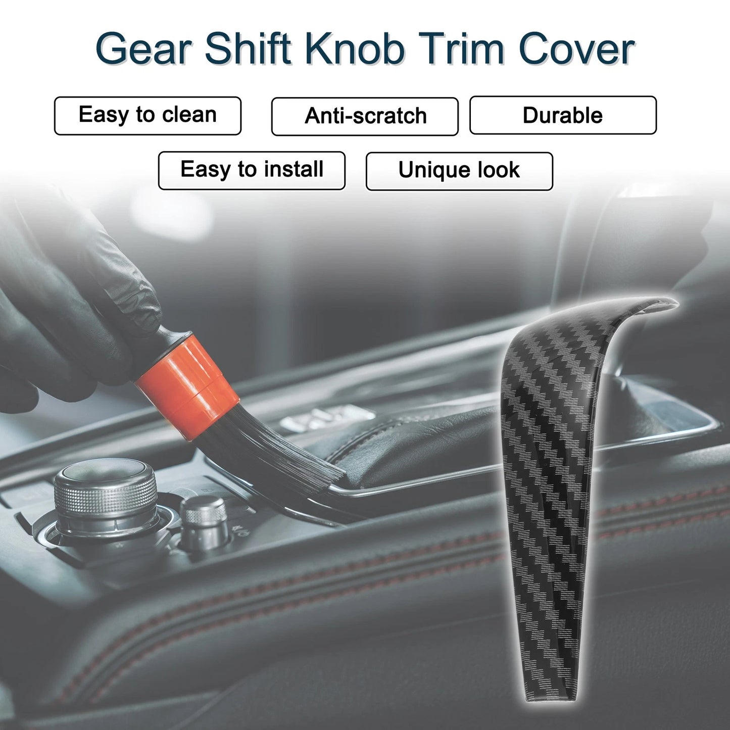 ABS Gear Shift Knob Cover Sticker for BMW 1 3 Series Z4 X1 (E87 E90 E92 E93)