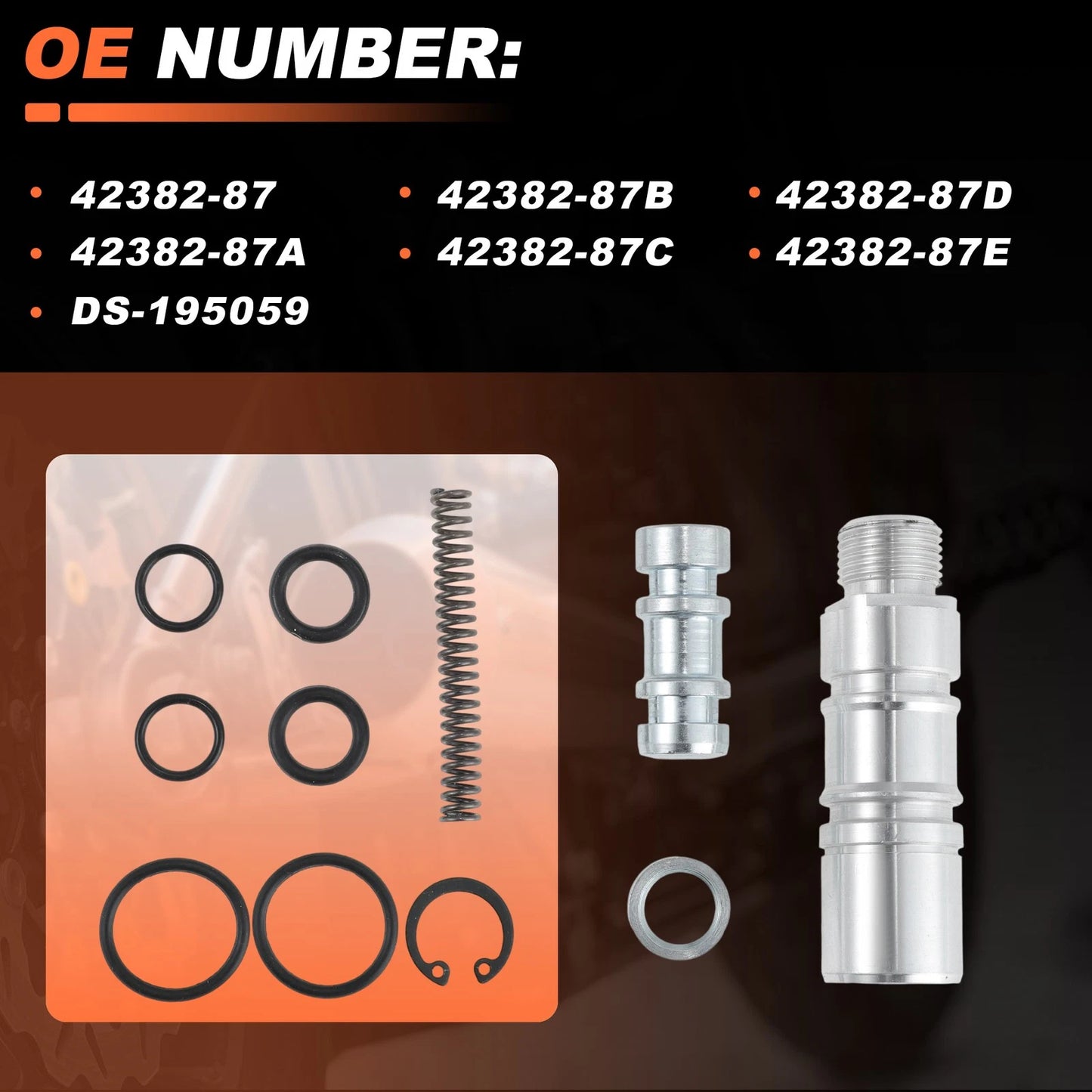 Rear Brake Master Cylinder Rebuild Kit for Harley Davidson (1987–1987) 42382-87/DS195059