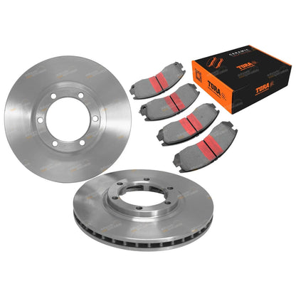 Front Disc Brake Rotors & Pads for Mitsubishi Triton (1996 - 2006)