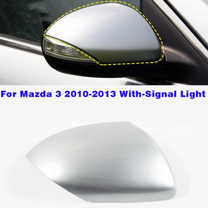 Silver Right Passenger Side Mirror Cover Cap for Mazda 3 (2010–2013)
