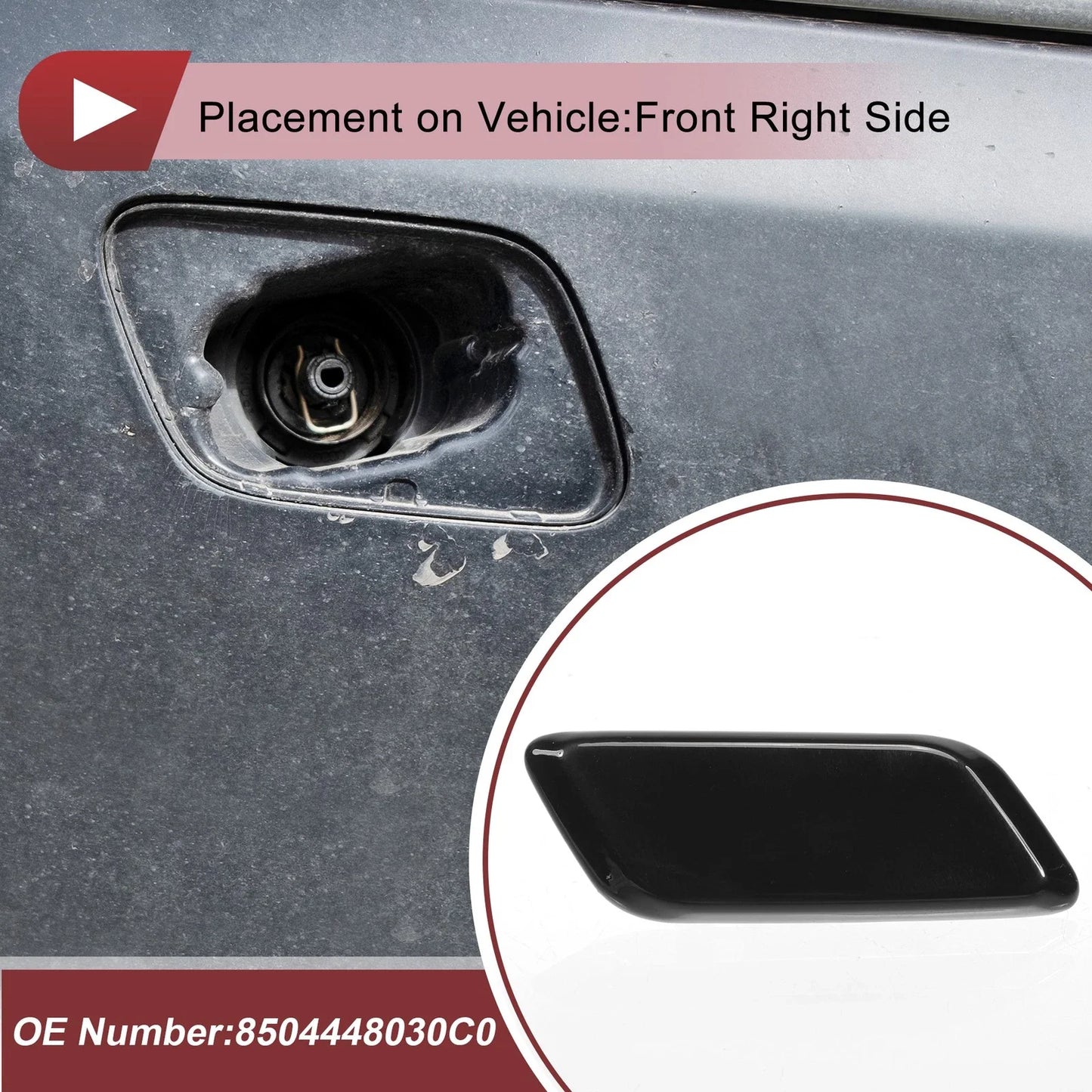 Front Right Washer Nozzle Cover for Lexus RX350 (2012-2014) - Black 1 x Cap