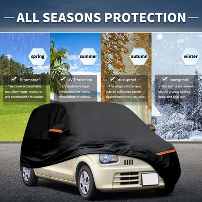Waterproof Car Cover for Mazda Carol (2023) Black Aluminum Film Cotton