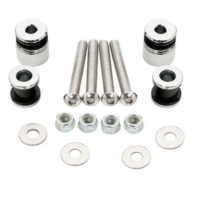 Chrome Sissy Bar Docking Hardware Kit for Harley Softail Fatboy (2000 - 2017)
