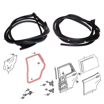 Rear Door Weatherstrip Set for Honda Fit Jazz (2004–2006)