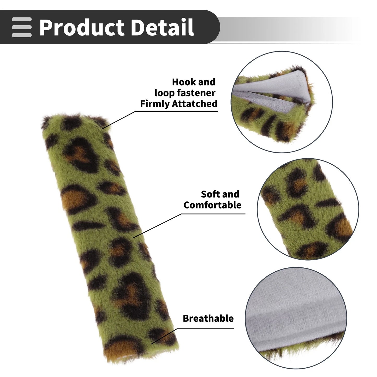 2X Seat Belt Cover Pad for Universal Vehicles (26cm)