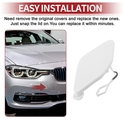 Tow Hook Cover for BMW 320i White 1 Pc (2016-2018)