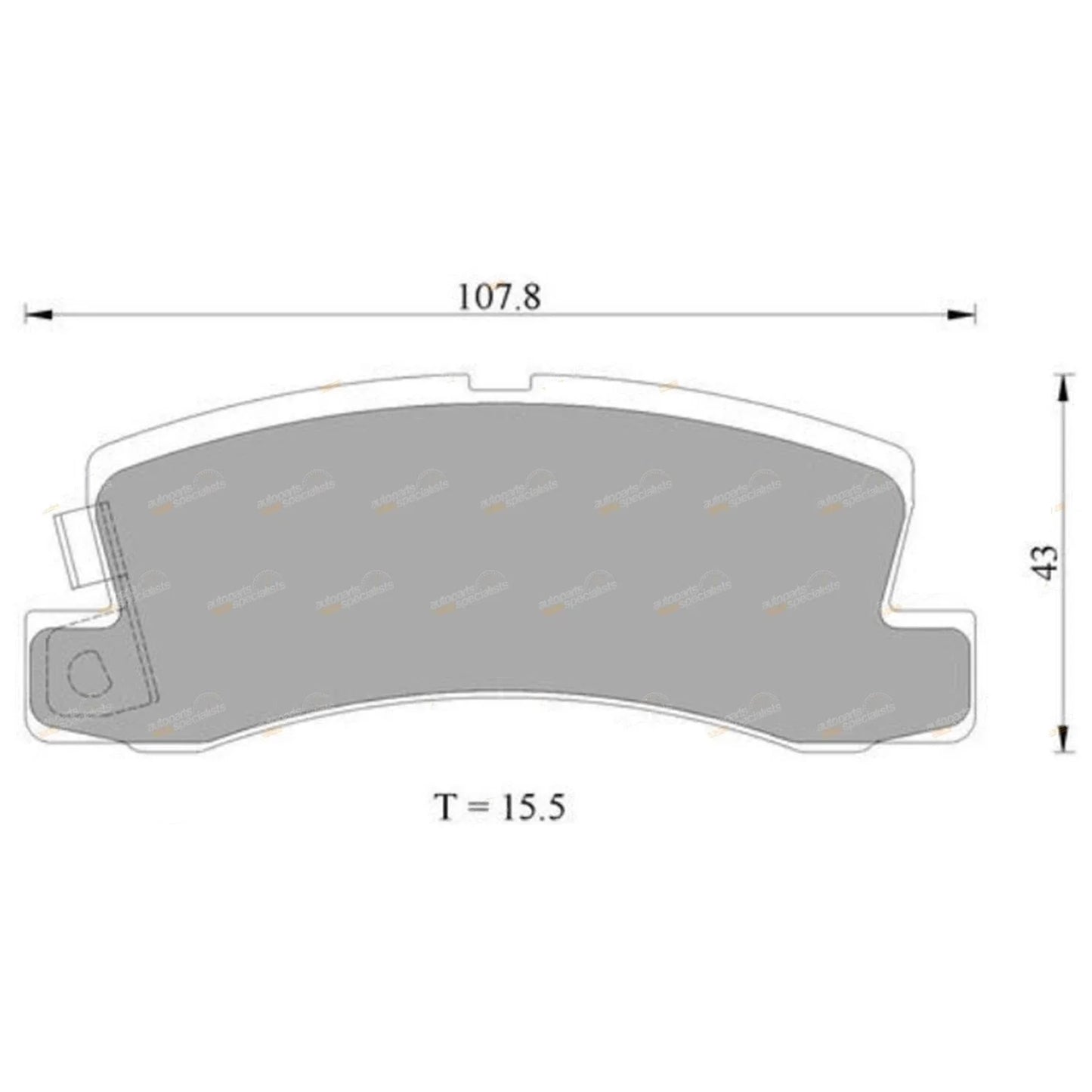Rear Disc Brake Pad Set for Toyota Corolla AE93 (1989–1994)