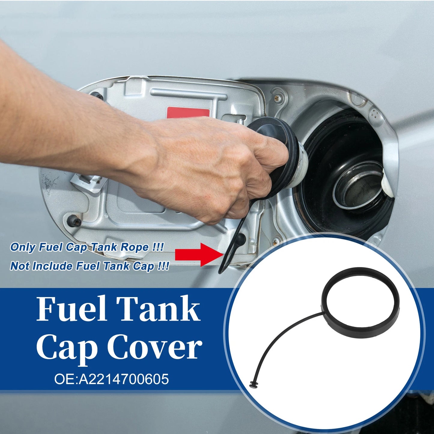 Fuel Tank Cap Tether for Mercedes-Benz C230 (2000–2007) No.A2214700605