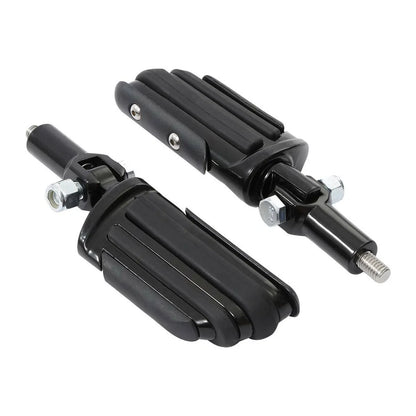 Black Rear Passenger Footpegs Support Mount for Harley Softail (2000-2006)