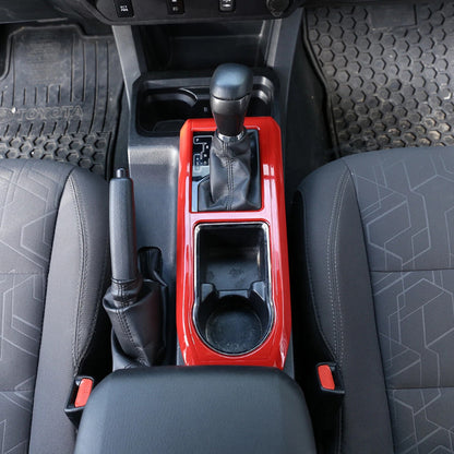ABS Red Interior Central Gear Shift Panel Cover for Toyota Tacoma (2016–2023)