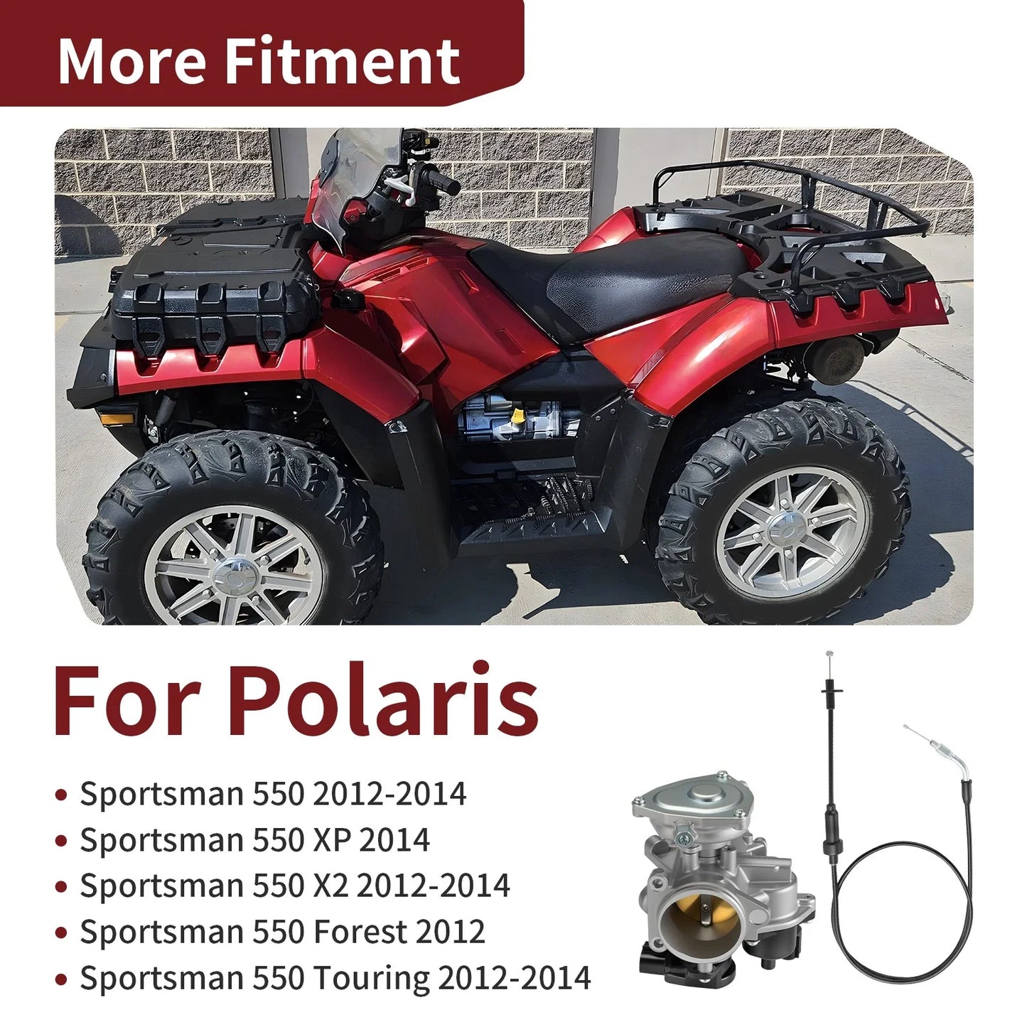Throttle Body Assembly & Cable for Polaris Sportsman 550 XP X2 (2012–2014)