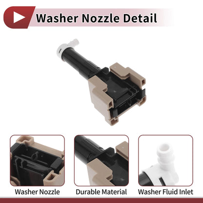 Front Driver Side Headlight Washer Nozzle for Mazda CX-7 (2010–2012) No.EH665182YA