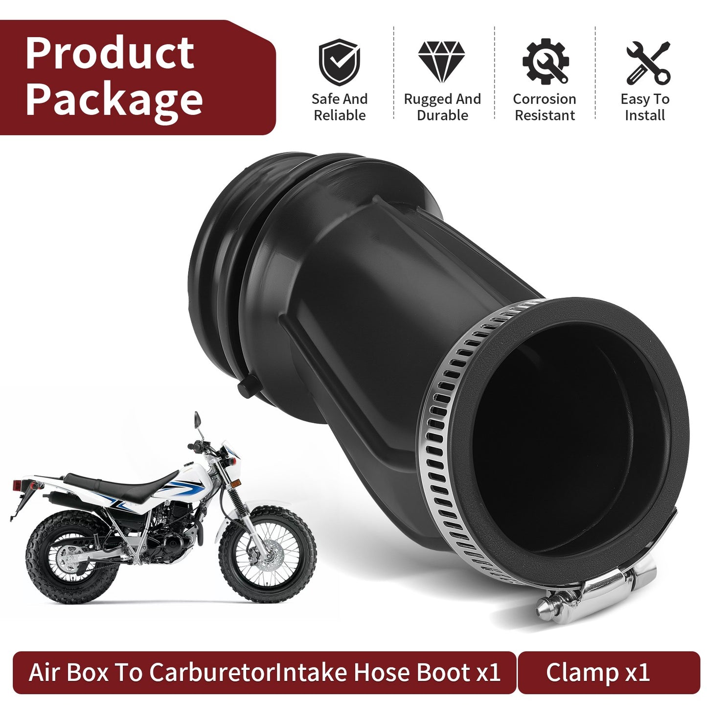 Intake Hose Boot for Yamaha TW200 (2002–2024)