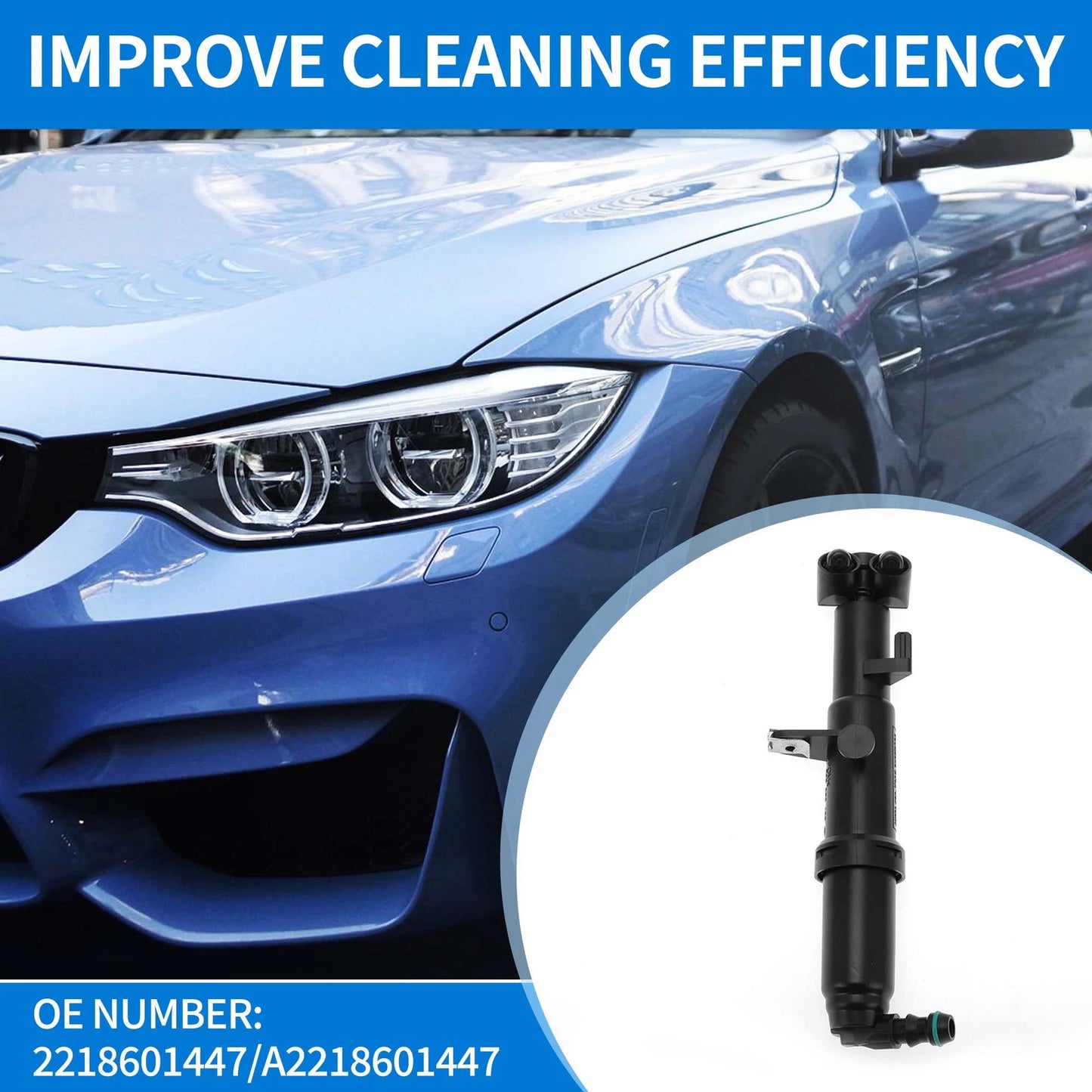 Front Right Headlight Washer Nozzle for Mercedes S63 AMG (2007–2010) No. 2218601447