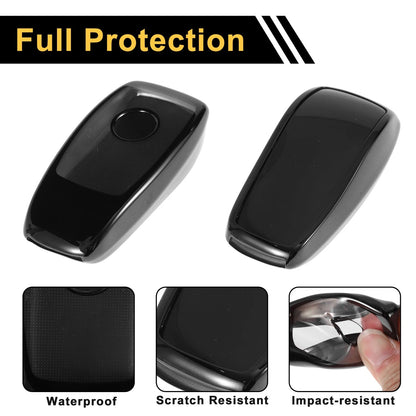 Black TPU Car Key Case for Mercedes Benz E Class (2017) 3 Buttons
