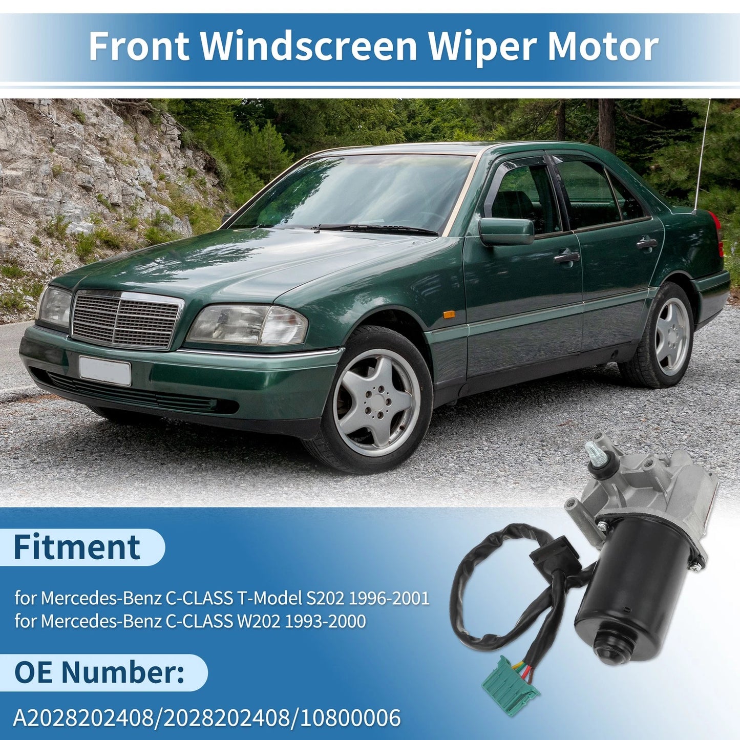 Front Windscreen Wiper Motor for Mercedes-Benz C-Class (1993–2001) No.A2028202408
