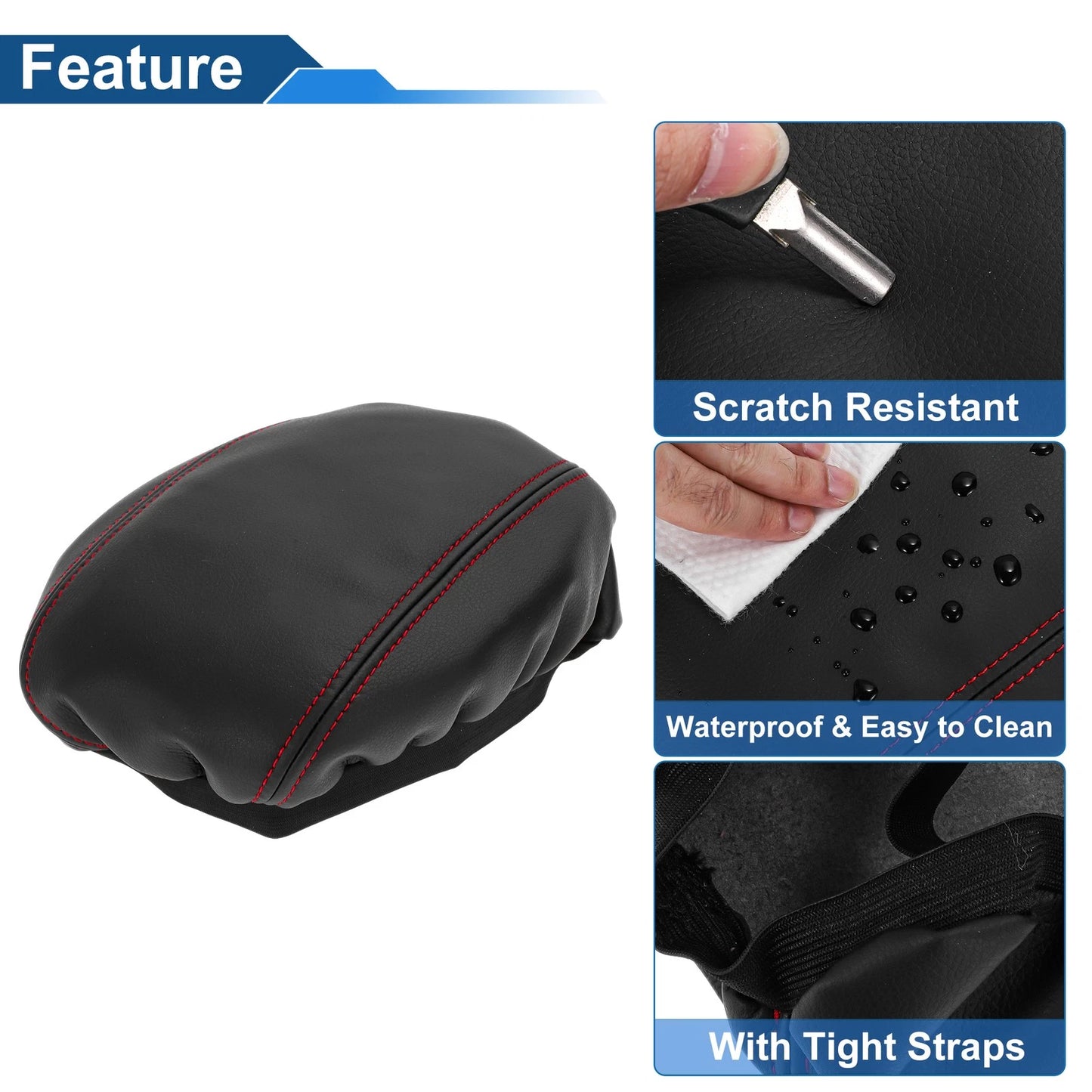 Armrest Cover for Audi Q3 F3 (2019–2024) Anti-Scratch Black Red