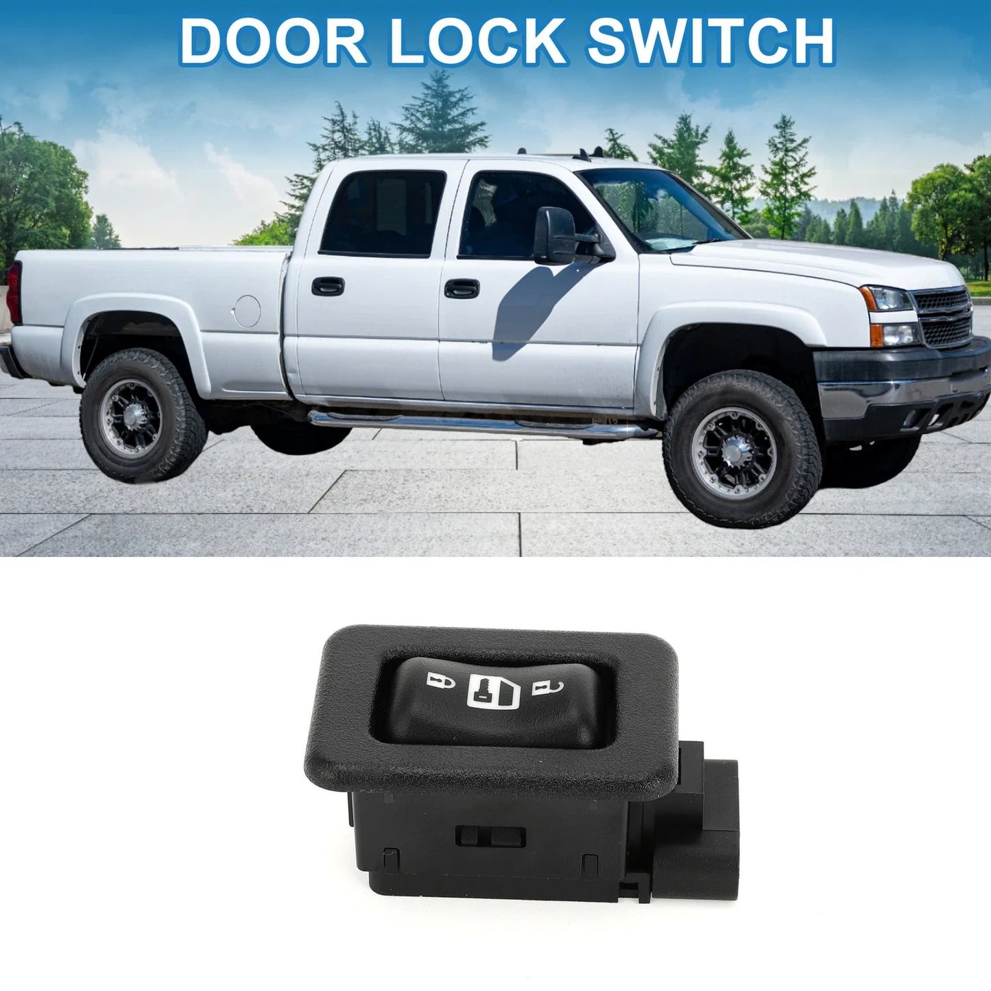 Car Door Lock Switch for Chevrolet Silverado 1500 2500 3500 (2007-2018)