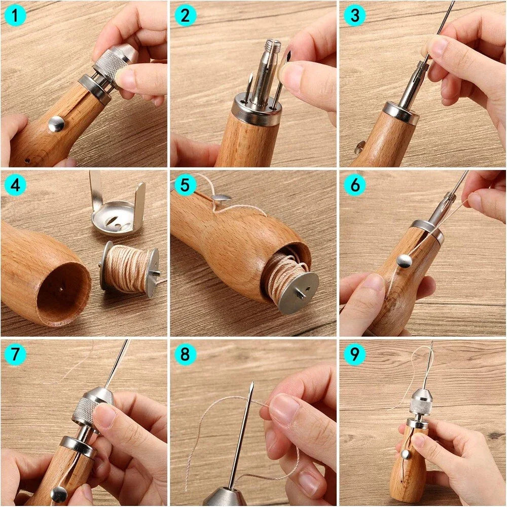 Leather Sail Canvas Speedy Stitcher Sewing Awl Repair Tool Kit