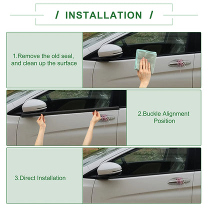 2pcs Front Left & Right Weatherstrip Window Seal No.757200E080 for Toyota