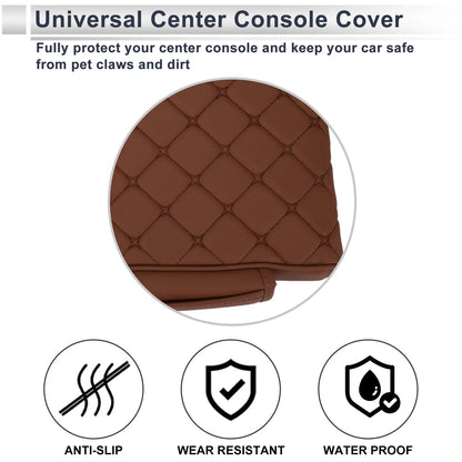 Center Console Cover for Car (13.39"x9.06"x2.36", Nappa Leather)