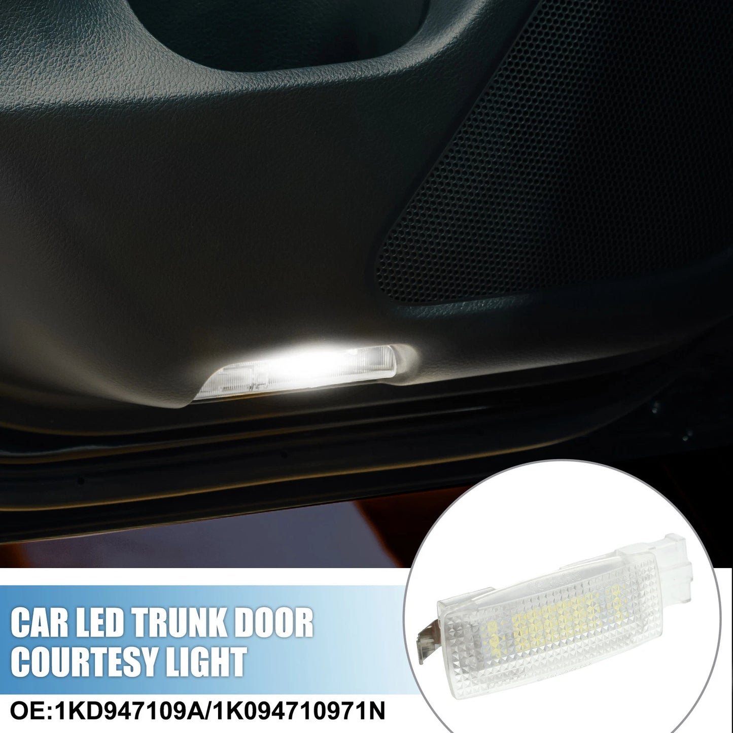 2pcs Sun Visor Vanity Lights No. 1KD947109A/1K094710971N for VW Golf (2015–2021)