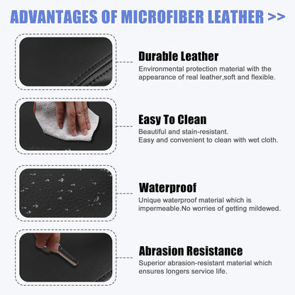 Center Console Armrest Cover for Hyundai Tucson 2016-2021 Faux Leather Black