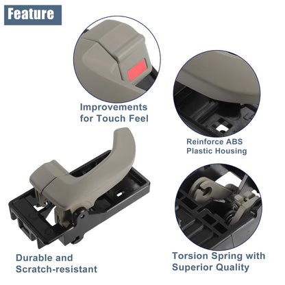 Left Interior Door Handle for Hyundai Tucson (2016–2021) No. 82610-2E000-J9 Black Beige