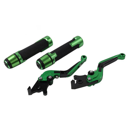 Green Extendable Brake Clutch Levers Grips for BMW F650GS (2002-2007)