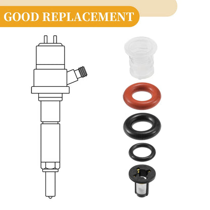 Fuel Injector Seal O Ring for Honda Civic CR-V (2001-2006) - NBR Rubber Black