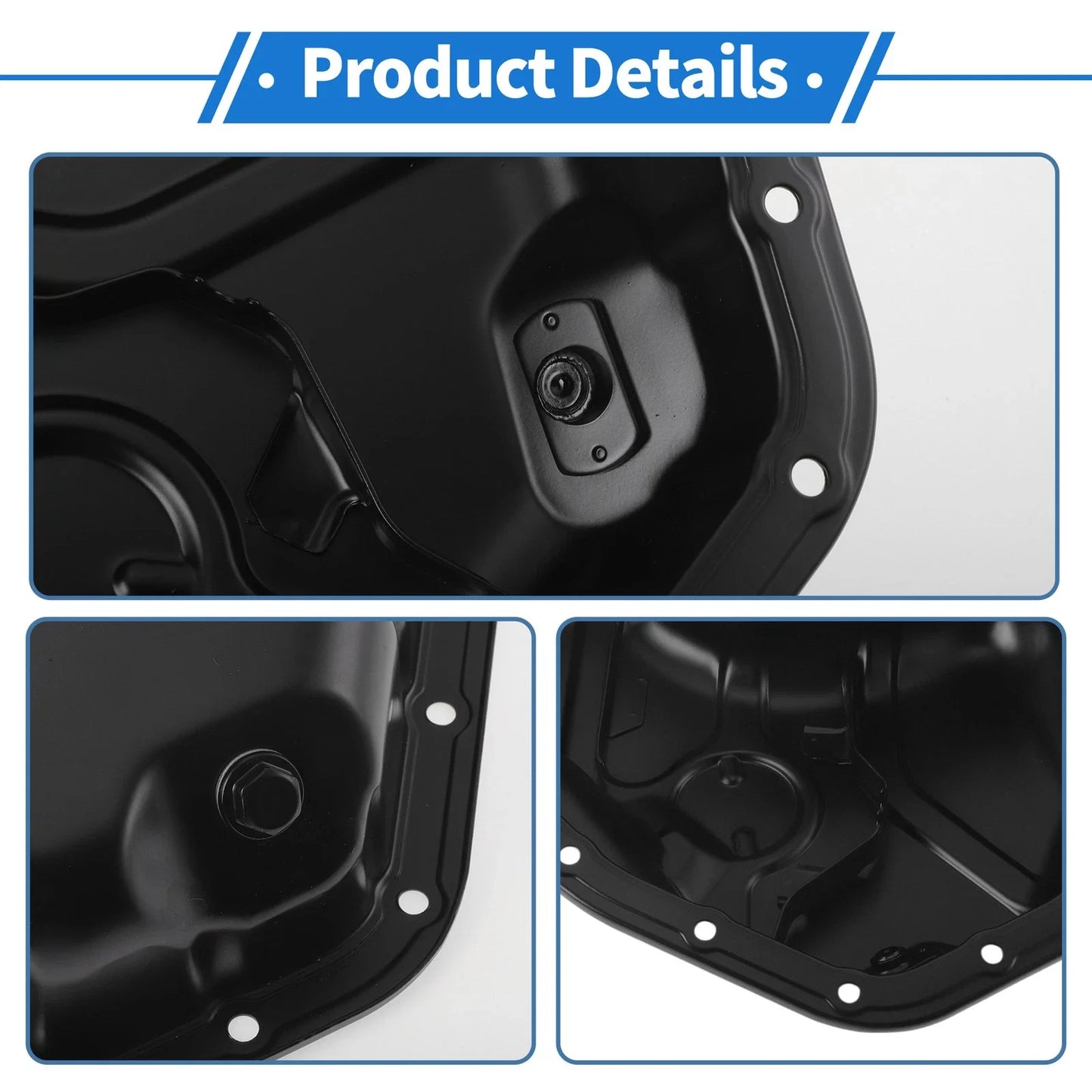 Engine Oil Pan for Lexus RX350 Base V6 3.5L Aluminum Alloy Black (2007-2015)