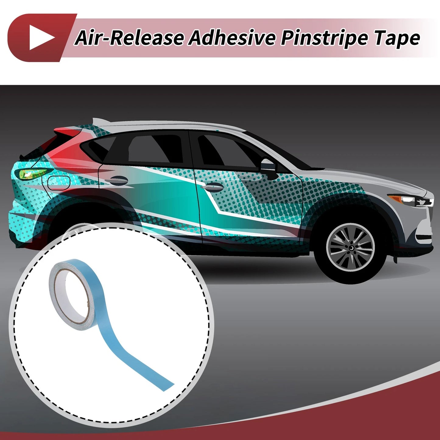 Pinstripe Tape 25mm x 10m for Car Motorcycle Boat Matte Light Blue (1 Pc)