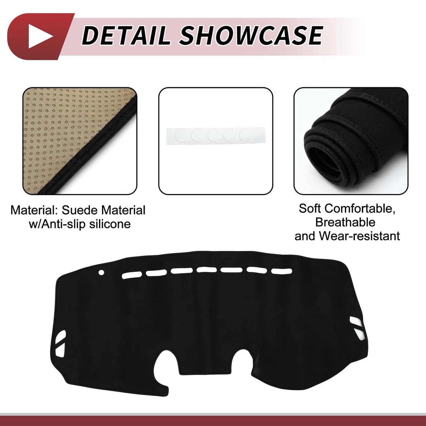 Dashboard Cover Mat for Mazda 2 Demio (2007–2014) Sun Protector Black
