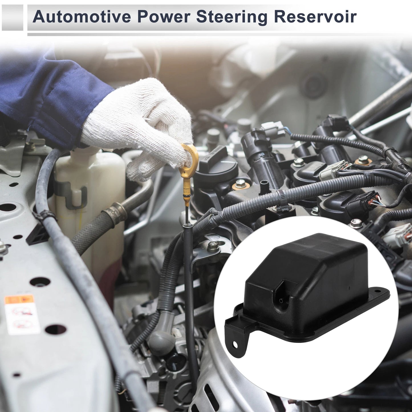 Power Steering Reservoir for Ford E-150 (2000–2018) No.YC2Z19A566AA Black