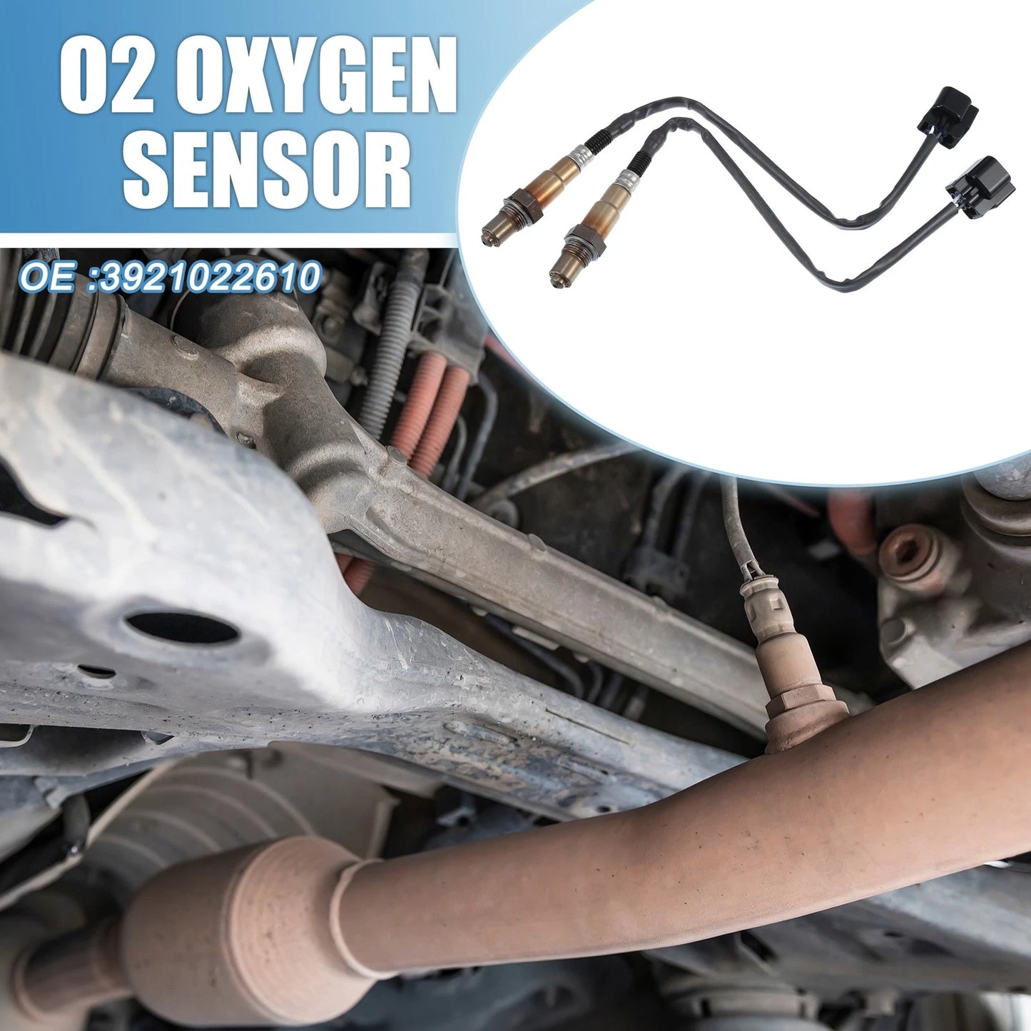 2X Oxygen Sensor No. 3921022610 for Hyundai Accent (2000–2011)