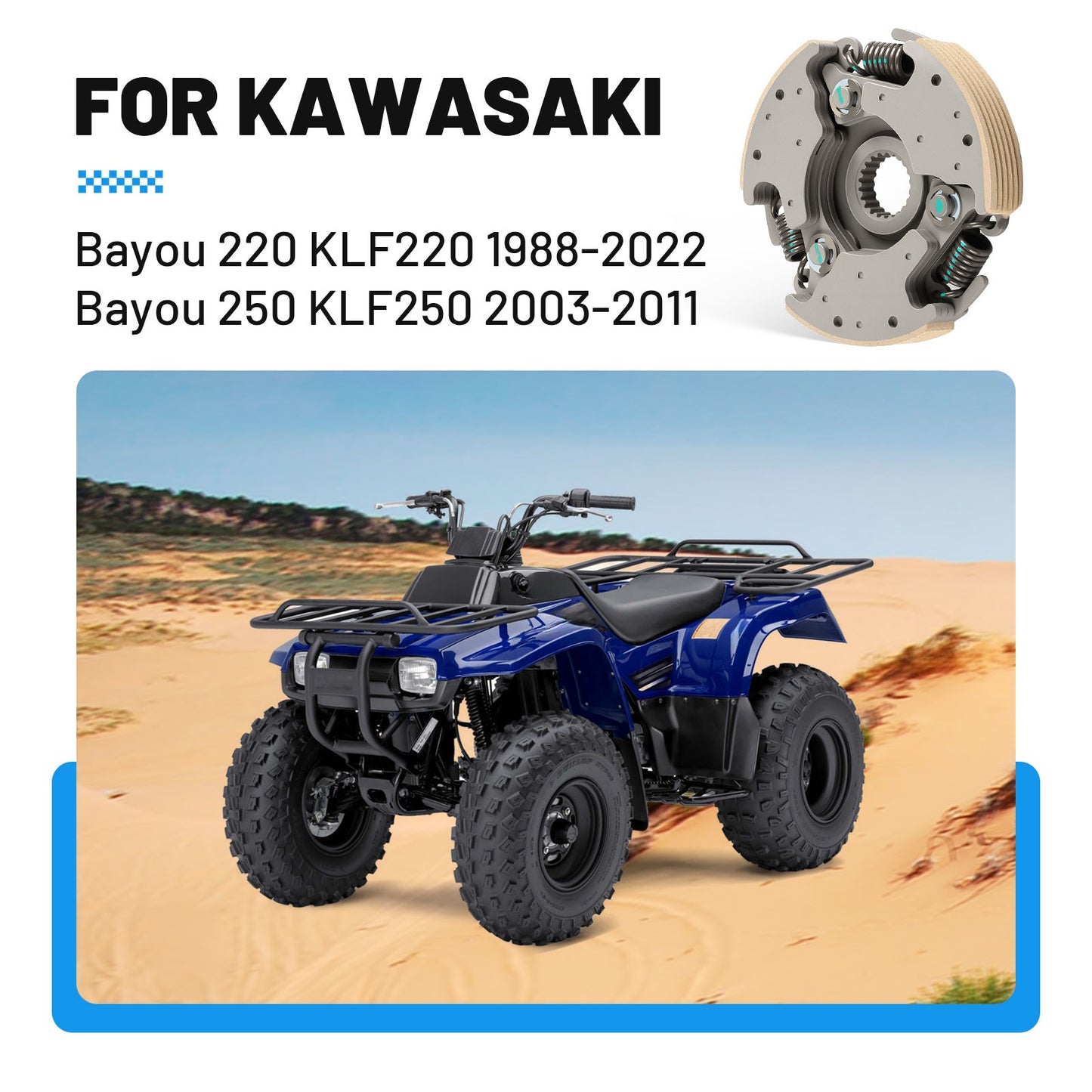 Wet Clutch Centrifugal Carrier for Kawasaki Bayou 250 (2003–2011)
