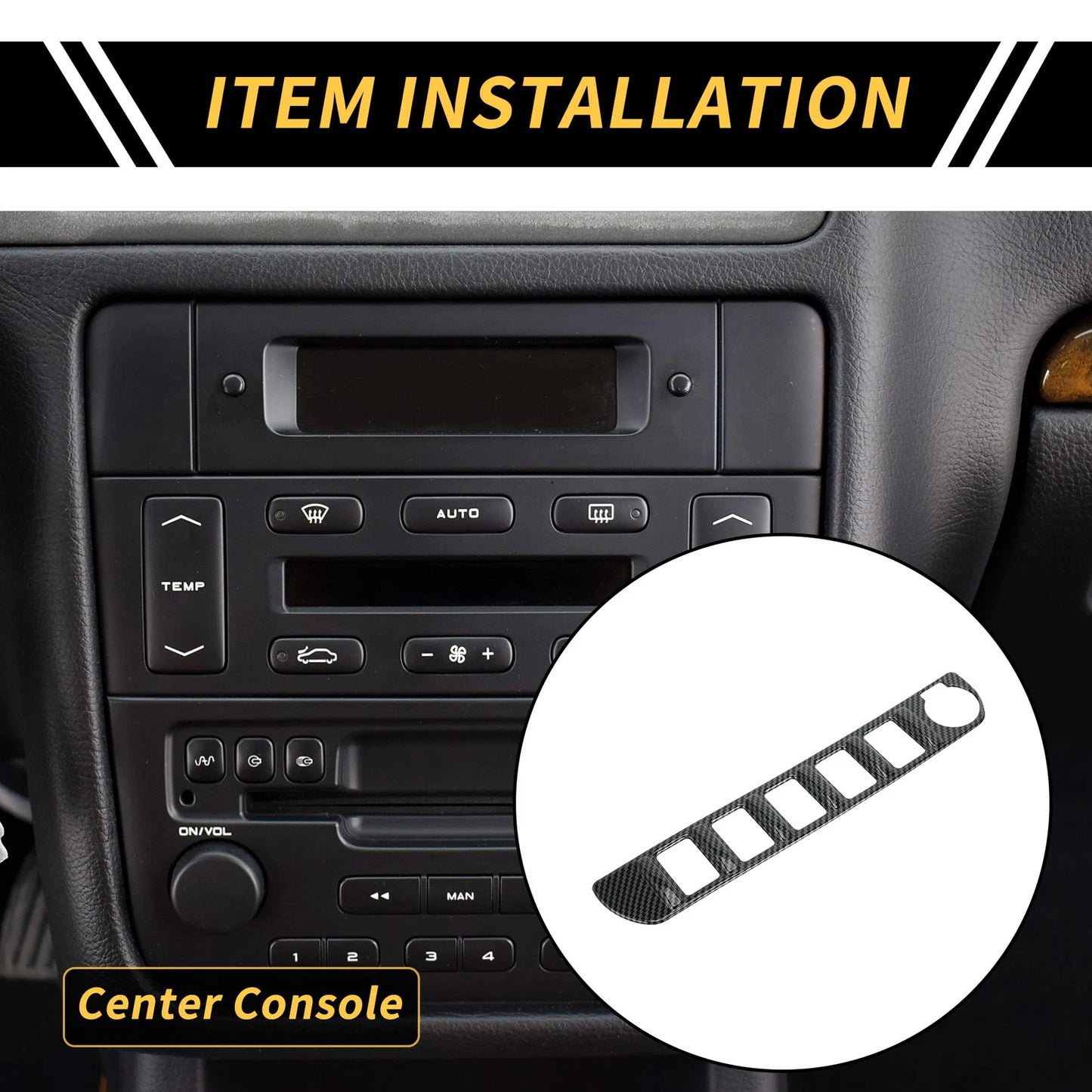 Carbon Fiber AC Switch Button Control Cover Trim for Toyota Tacoma (2016–2023)