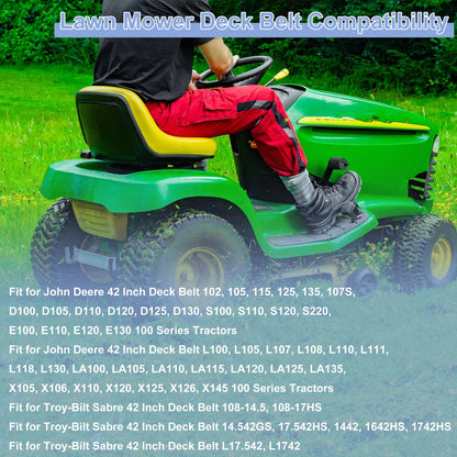 Lawn Mower Deck Belt for John Deere 42 Inch Deck (GX20072/GY20570)