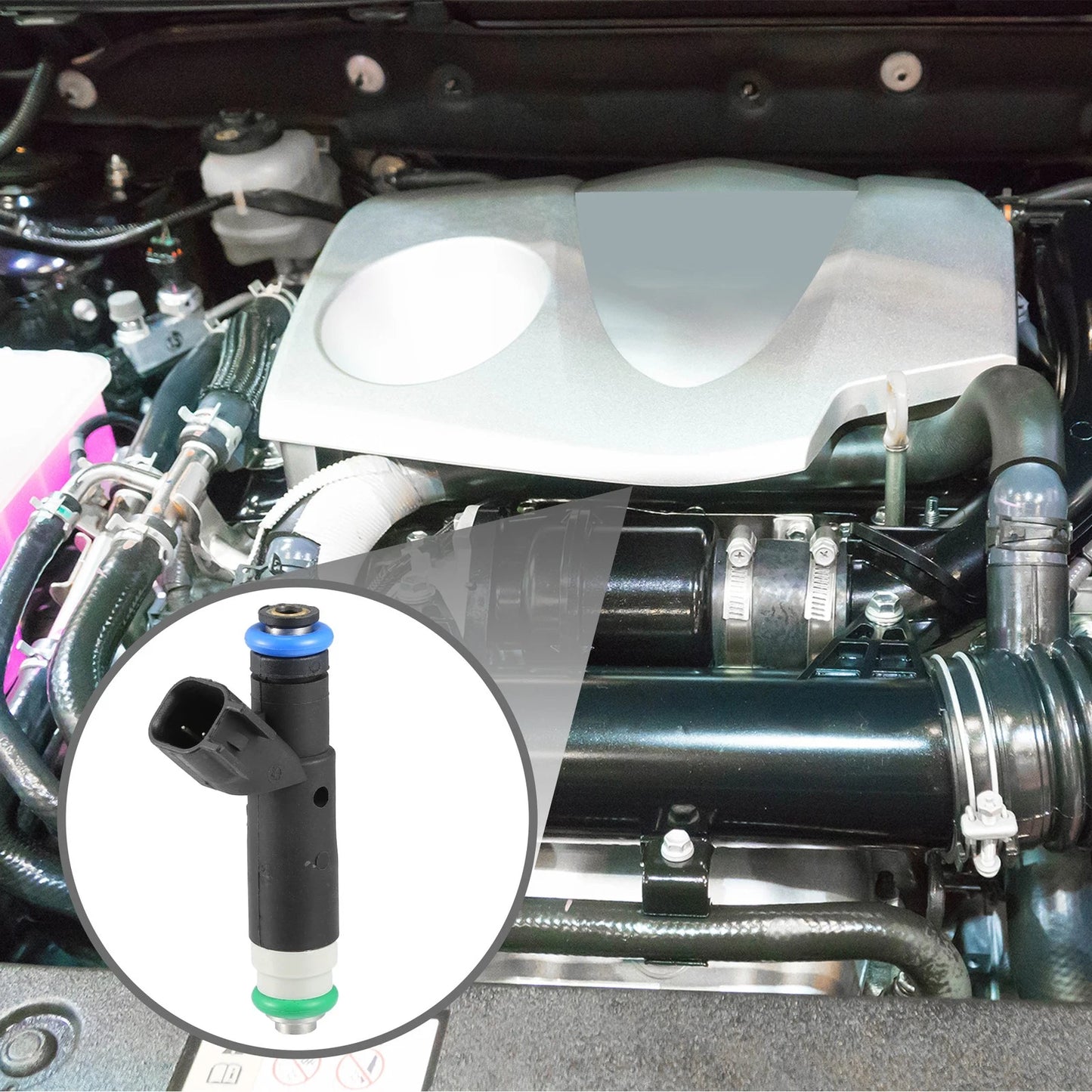 1 Pcs Fuel Injector for Ford F-150 (2004–2008) Metal Black