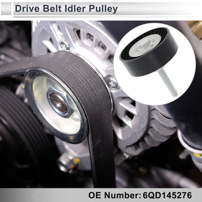 Drive Belt Idler Pulley for Audi A3 (2005–2013) No. 6QD145276 Black
