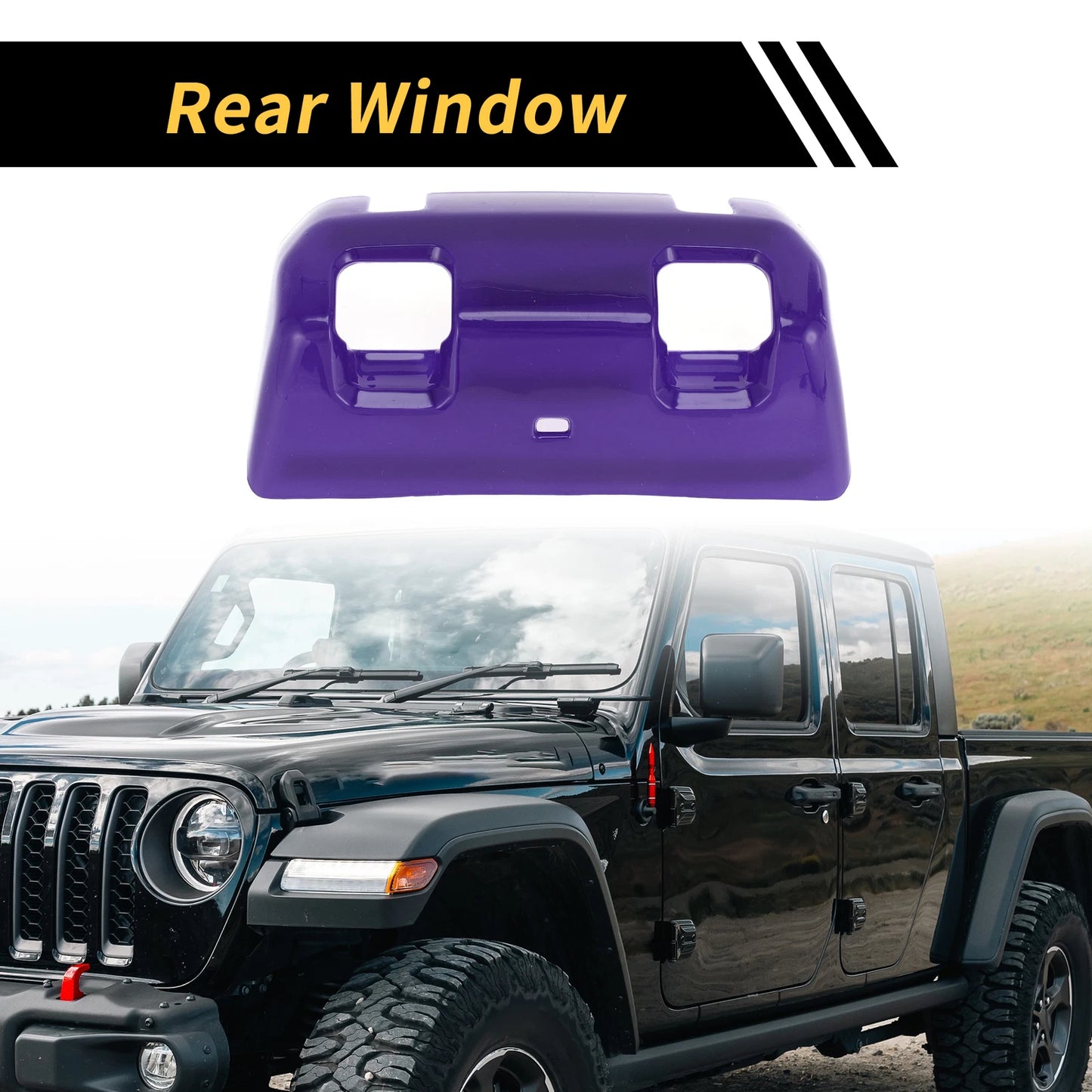 Rear Window Switch Panel Trim Cover for Jeep Wrangler JL JLU (2018–2024) Purple