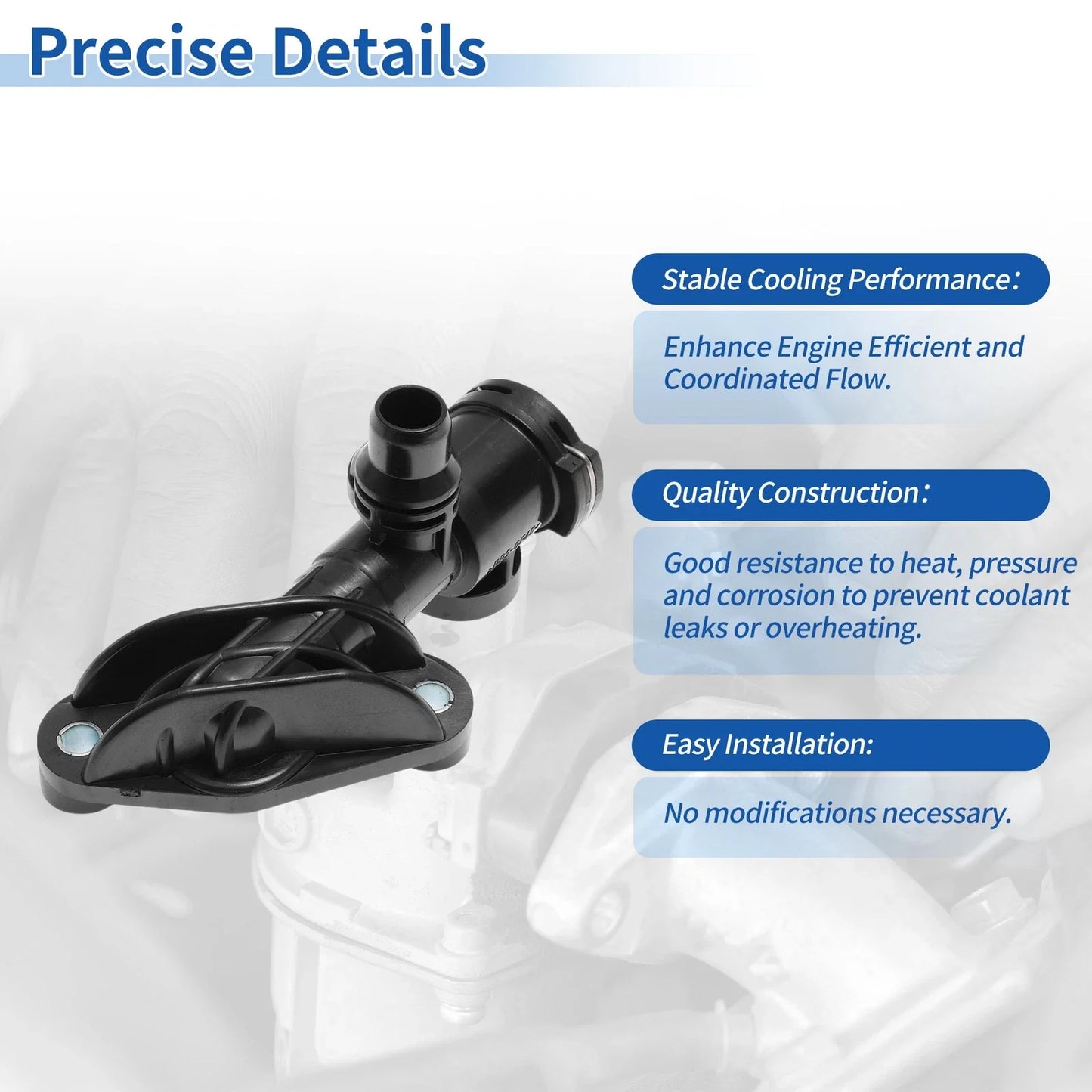 Engine Coolant Thermostat Housing Assembly for BMW 535i (2013-2016)
