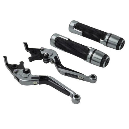 Folding Extendable Brake Clutch Levers & Handlebar Grips for Suzuki GSR750