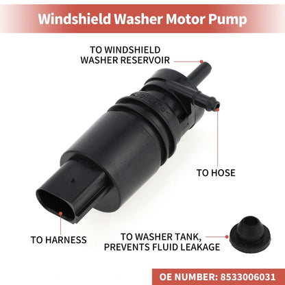 Windshield Washer Pump w/Grommet for BMW
