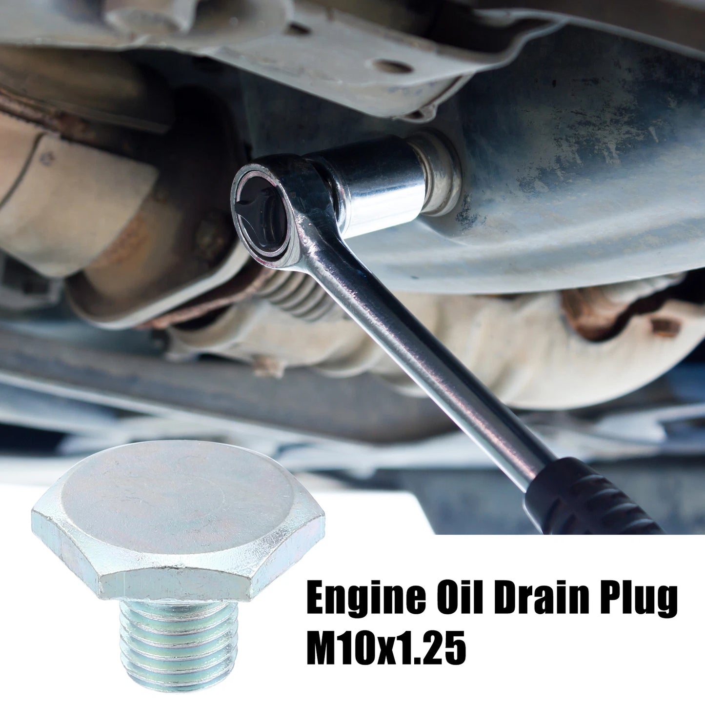 Set of 4 M10x1.25 Engine Oil Drain Plug Screws w/ Seal Ring for Honda