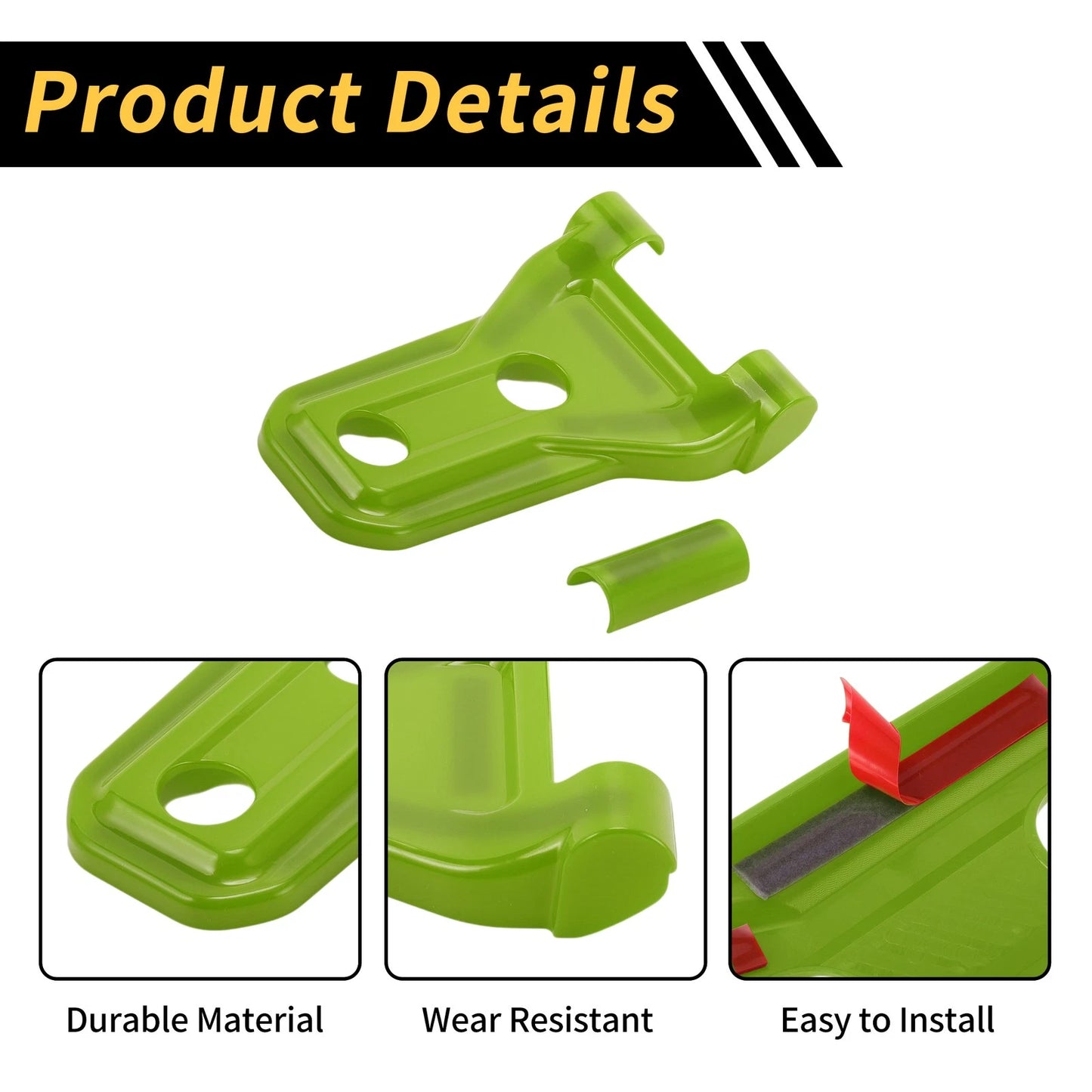 1 Pair Engine Hood Hinge Cover for Jeep Wrangler JL JLU (2018–2024) Green