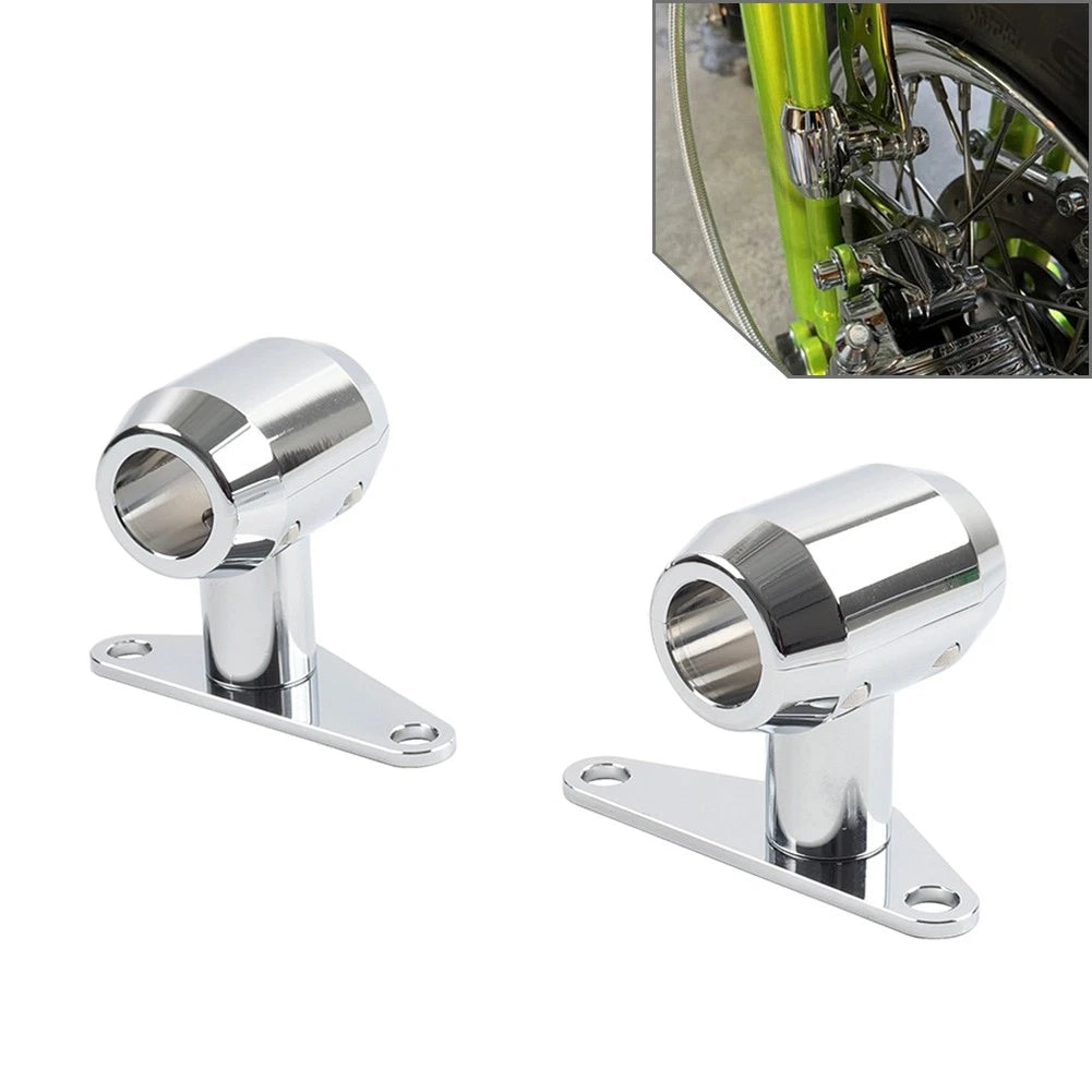 Springer Front End Fork Mudguard Mount Chrome for Harley Chopper (0-6")