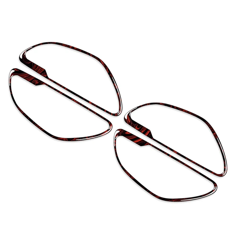 4x Fire Red Interior Handle Cover Trim for Benz C GLC W205 X253 (2015-2021)