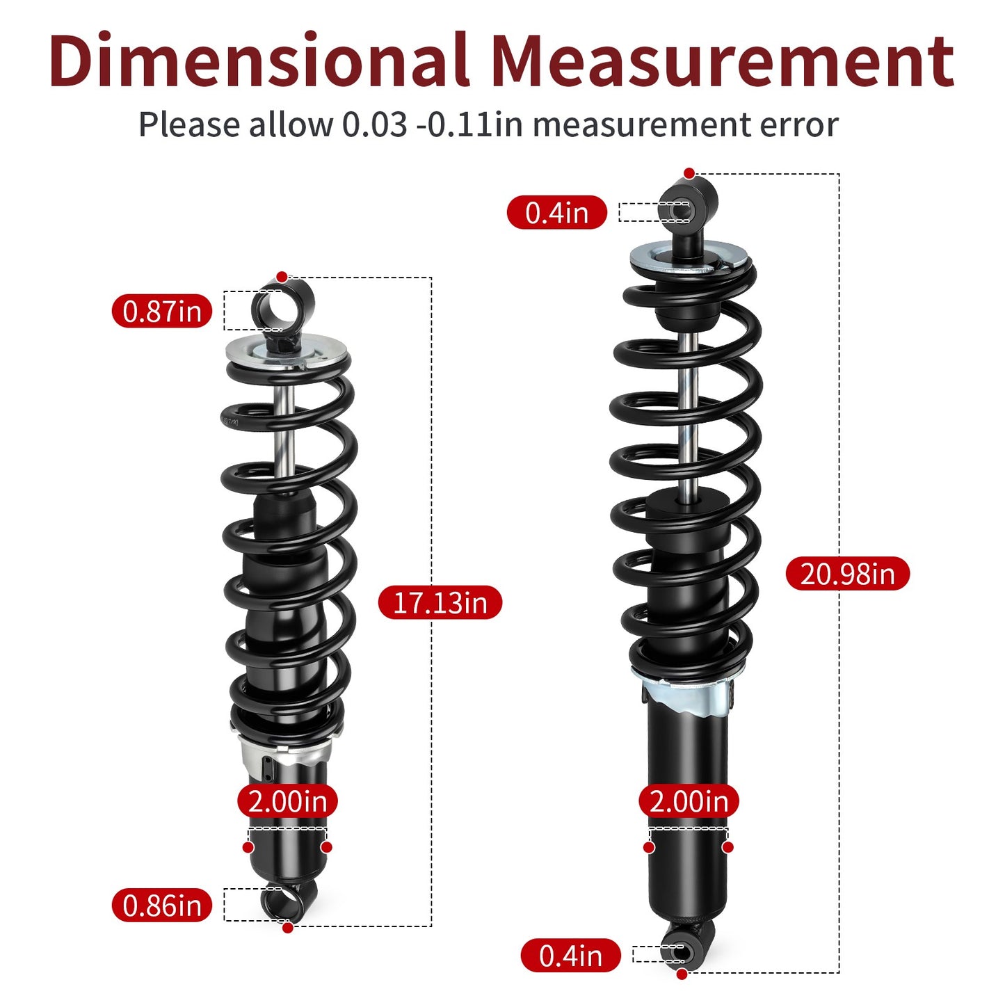 Set of 4 Shocks for Polaris Sportsman XP 550 (2009–2010, 2014)