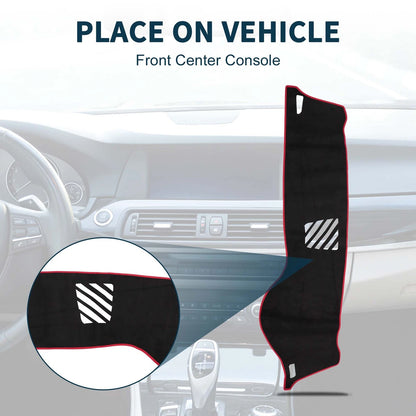Dashboard Cover Mat for BMW 5 Series F10 F11 (2010–2017) Black Red